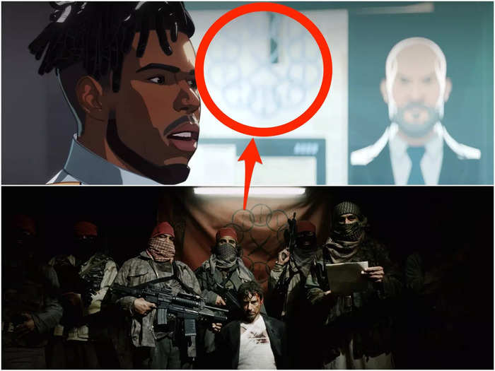 The Ten Rings logo that appears in episode 6 is the one seen in 