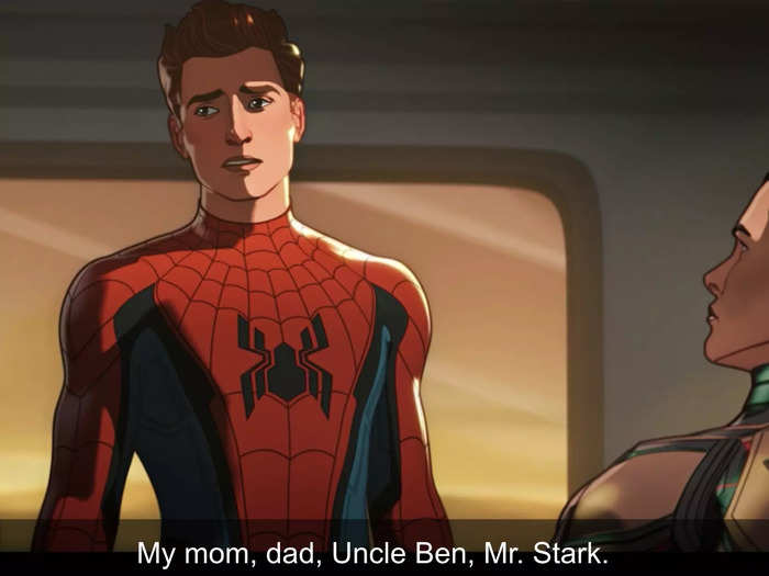 Peter mentions Uncle Ben, the first time Uncle Ben has been mentioned in the MCU