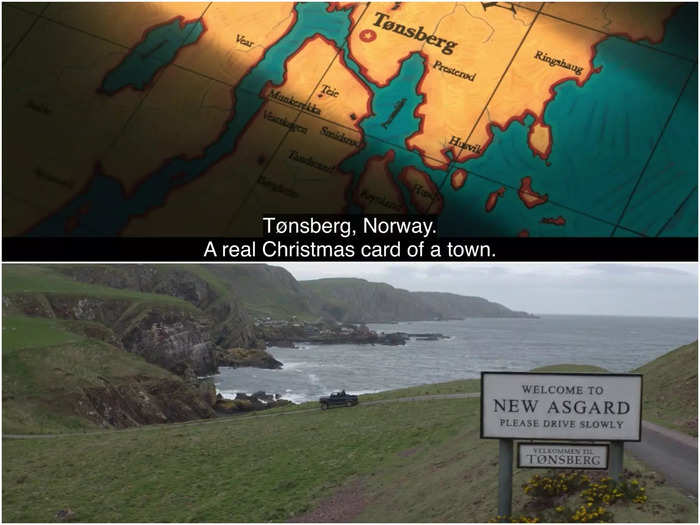 Red Skull finds the Tesseract in Tønsberg, Norway, in episode 1, which is where New Asgard is located in 