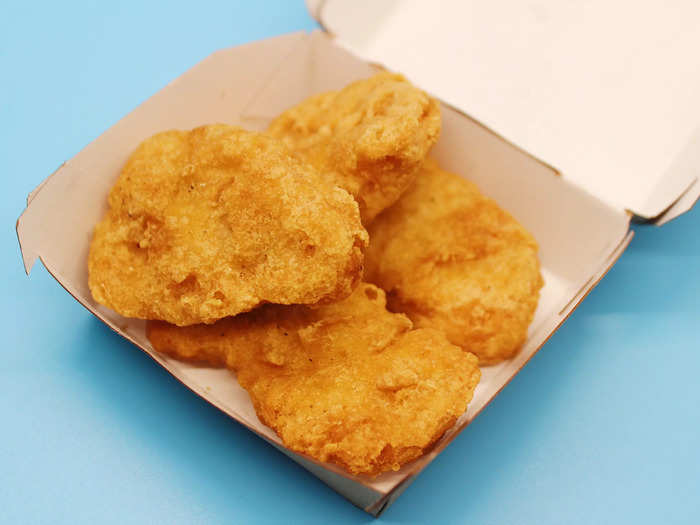 I was also able to order a four-piece chicken nugget from McDonald