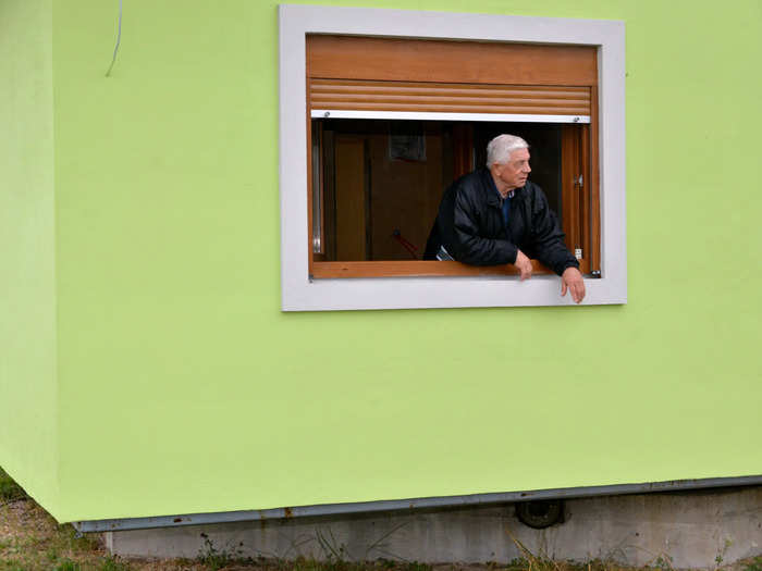 He decided to build his new house with a spinning feature after remodeling his former family home over the years.