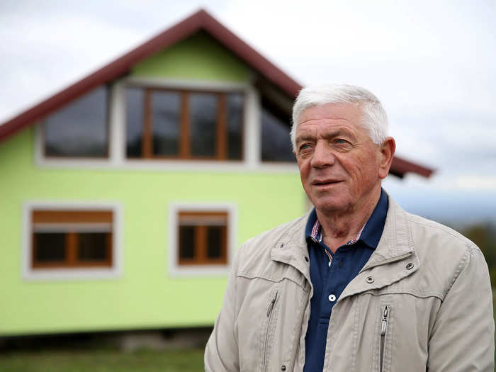 Vojin Kusic, a resident of Srbac, Bosnia, built this house for his wife, the Associated Press reports. But you