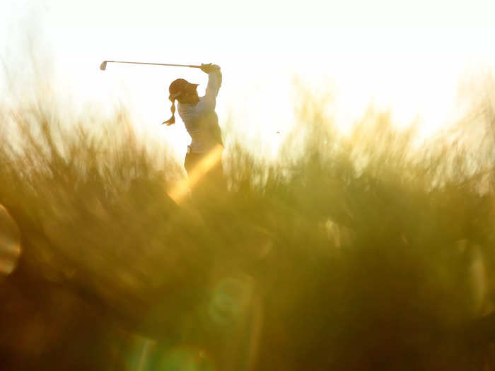 9/5: American golfer Jennifer Kupcho plays a shot off the tee at the Solheim Cup at the Inverness Club in Toledo, Ohio.