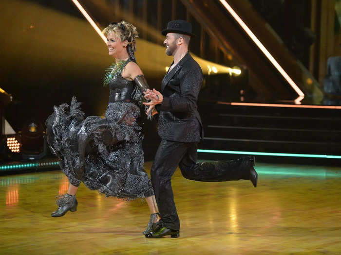 Melora Hardin was at the top of the leaderboard on Monday with her quickstep to "I Wan