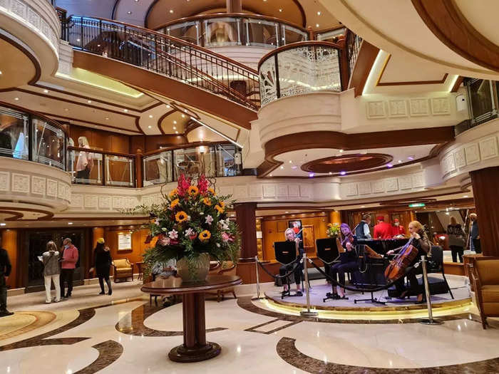 The first thing I saw - and heard - upon stepping onto the ship was live music.