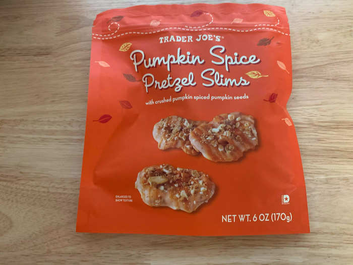 The pumpkin-spice Pretzel Slims are a perfect snack.