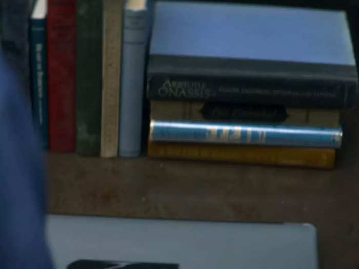 During season two, episode seven, we get a glimpse of the books in Joe