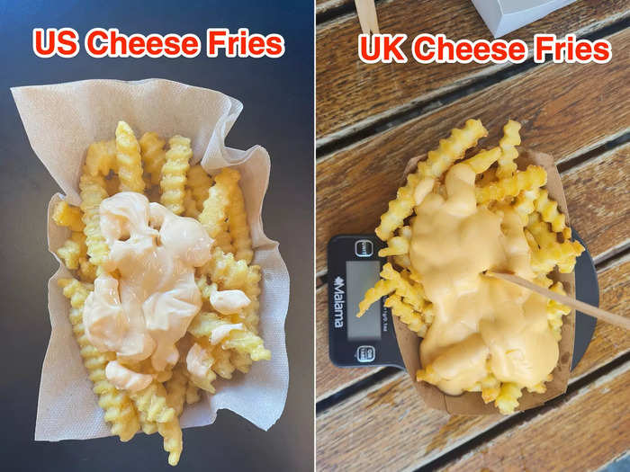 We tried the cheese fries next and found that ordering in versus to-go makes a big difference.