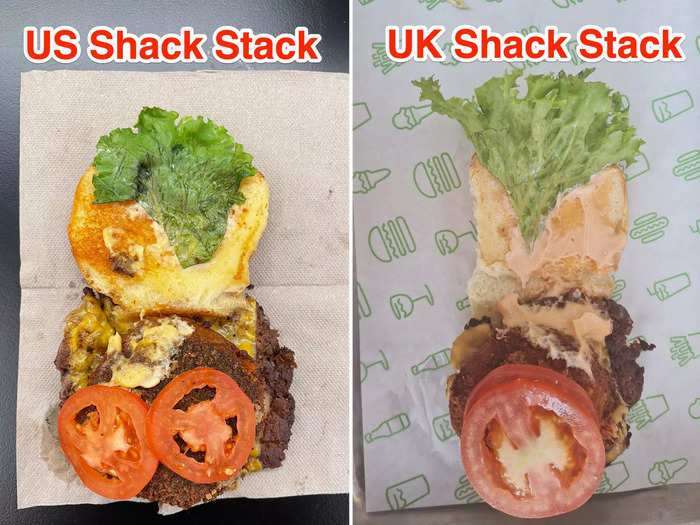 And then we tried the Shack Stack, which combines a cheeseburger with a 