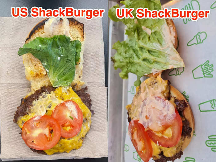 To kick off our comparison, we worked our way through the menu - starting with the classic, lettuce, and tomato-topped ShackBurger.