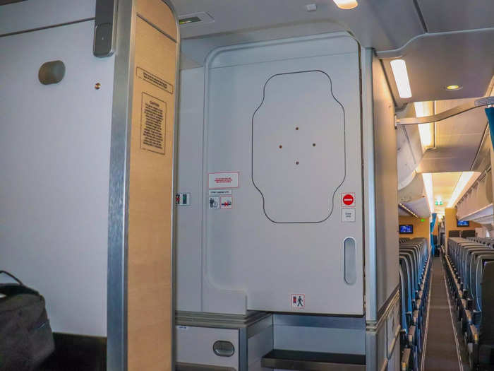 The areas are off-limits to passengers and even their entryways are discretely embedded into an aircraft