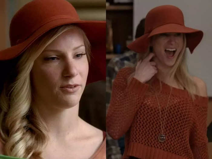 Brittany wears her orange hat throughout the season.