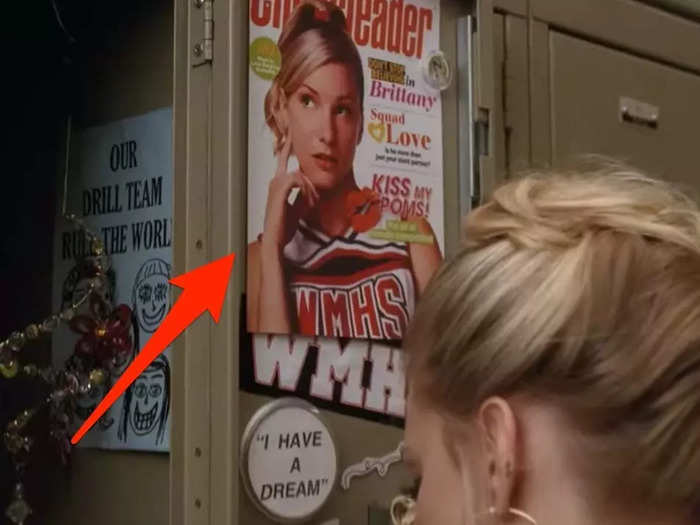 Brittany has a magazine with her on the cover in her locker.