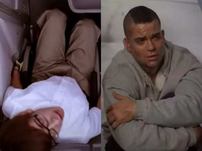 Puck gets locked in a Porta Potty, which is a callback to what he did to Artie during season one.