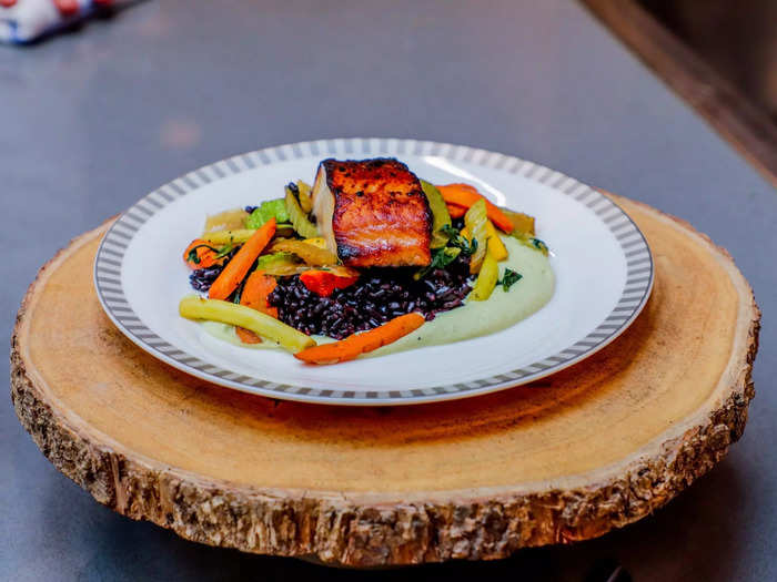 Miso glazed black cod is served every Sunday because, on Monday morning, guests will need all of the energy it provides to take on the day ahead.