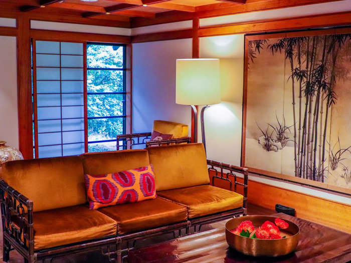 The foyer is the main lobby of the spa and is where guests will get their first taste of the ornate Japanese design found in rooms throughout the property. Week stays begin on Sunday with Monday serving as the first full day of activities.