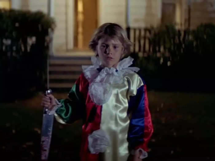 Except, in 1978, the then-six-year-old Michael stabs his older sister, Judith (Sandy Johnson), in the original "Halloween" movie while she brushes her hair in her bedroom.