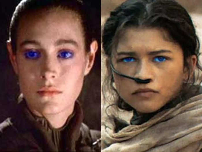 Zendaya plays the blue-eyed Chani. Sean Young originated the role in 1984.
