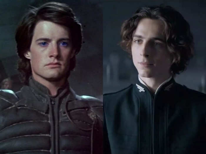 In the 2021 movie, Timothée Chalamet is Paul Atreides, a role played by Kyle MacLachlan in the 1984 version.