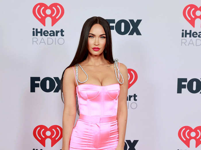 Fox looked like Barbie in an all-pink jumpsuit with sparkly details at the 2021 iHeart Radio Music Awards.