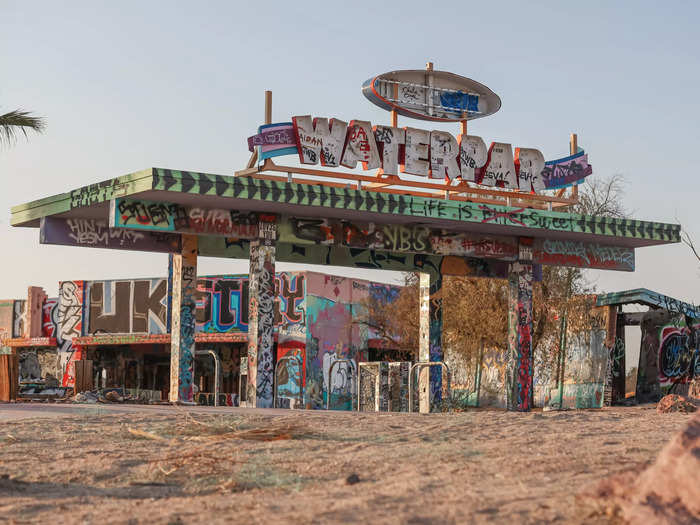 Photographer Shaun Hunter captured eerie pictures of a derelict water park in the California desert 17 years after it was abandoned.