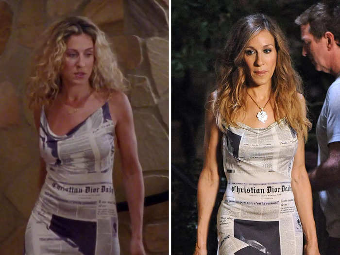 Carrie re-wears an iconic dress by Christian Dior in the second movie.