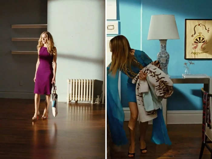 Carrie seemingly removes her radiator after redecorating her apartment in the first movie.