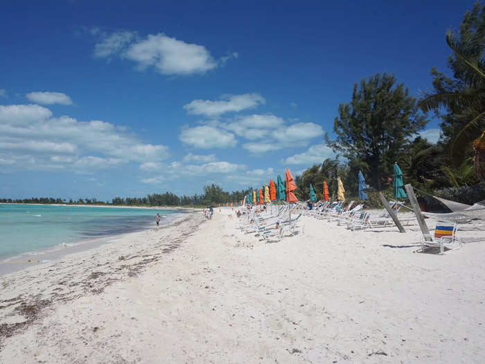 On Castaway Cay, a stretch of sand is reserved for 18 and up.