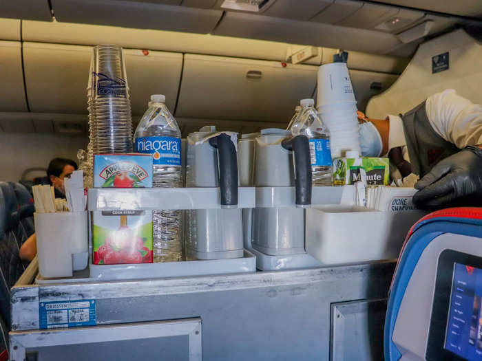 A second drink service began around an hour before landing, and it was late enough in the day where I felt comfortable imbibing.