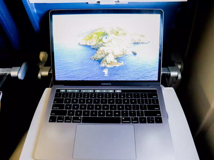 With the in-flight service out of the way, I turned to my laptop to help pass the time. The extra legroom offered by the Comfort+ seat made working on the computer far easier than a standard economy seat.