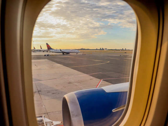 The flight was delayed by around a half-hour due to maintenance troubles on the aircraft. But we were soon on our way and bound for Mexico.