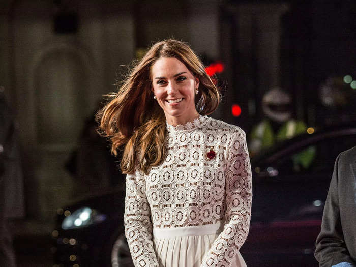 Middleton dazzled in a white Self Portrait gown that was designed with a thigh-high slit at the 2016 UK Premiere of "A Street Cat Named Bob."