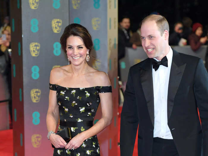 Middleton wore one of her most daring looks to the 2017 BAFTAs.