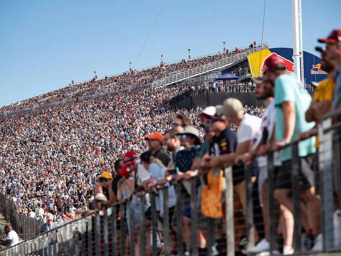 The crowds were enormous all weekend. This was the scene for qualifying on Saturday.