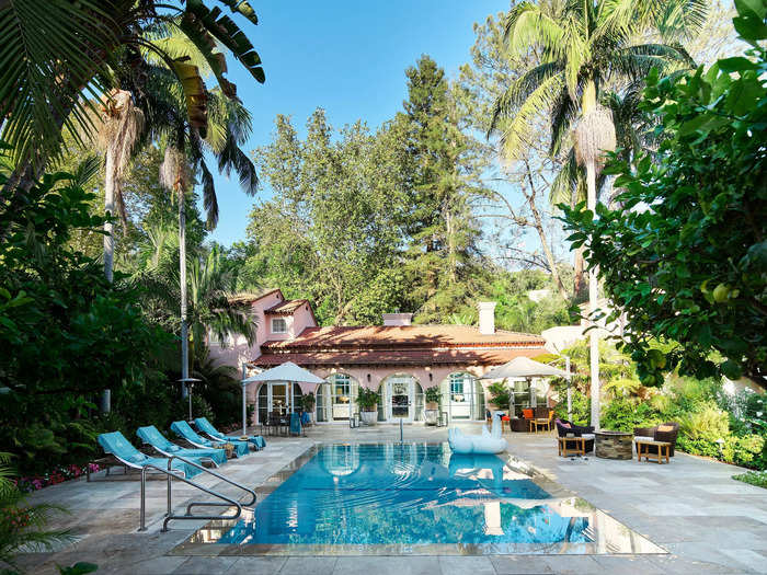 Hotel Bel Air is a legendary estate in an exclusive neighborhood frequented by celebrities.