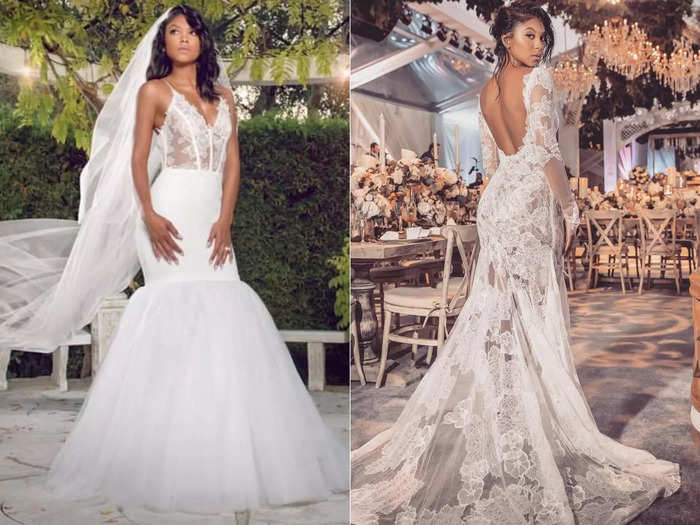 Eniko Parrish wore two custom Vera Wang dresses for her wedding to Kevin Hart.