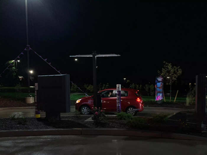 Customers using the standard drive-thru lane still have access to a standard menu board, and then continue on to a separate window where they pay and get their order.