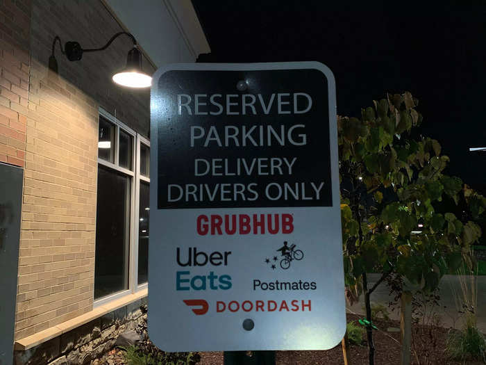 Other spots were reserved for delivery drivers, something many fast food and even casual dining chains have implemented.