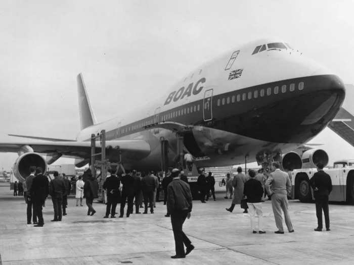The 747 was operated by dozens of airlines, like British Overseas Airways Corporation...