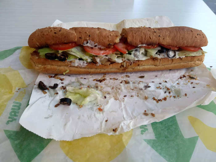 My main qualm was that I chose to have my baguette toasted, which seemed to loosen the seeds on top. This meant that a lot of them fell off before I had even started eating the sandwich.