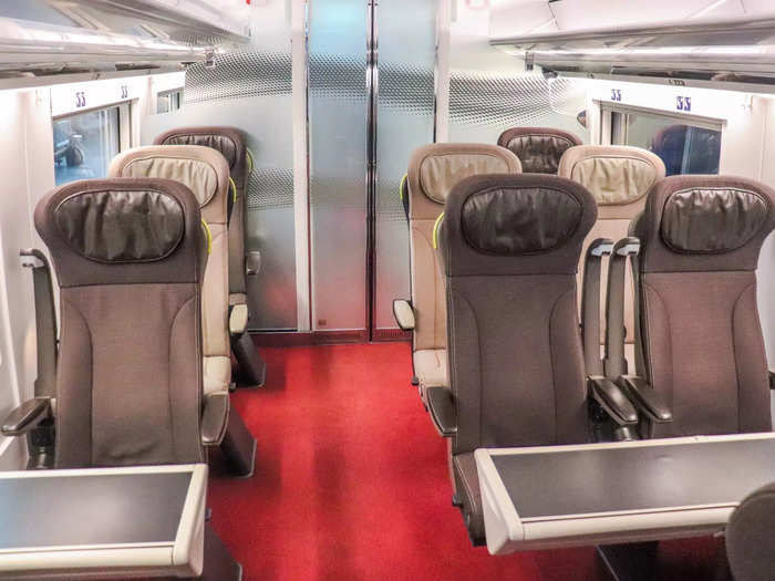 It was exactly what I was expecting from European rail. The seat products looked so modern and clean on my journey that they seemed brand new.