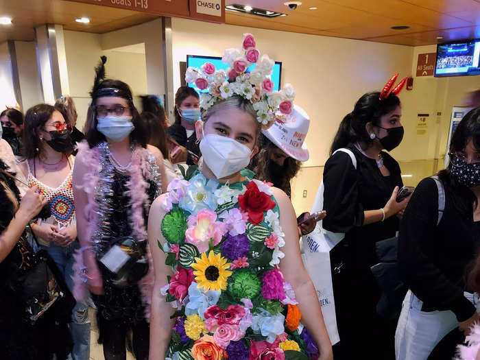 Dafne, 19, recreated the May Queen dress from "Midsommar."