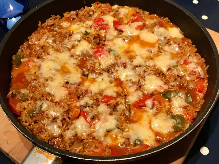 9. One-pan Mexican beef with rice