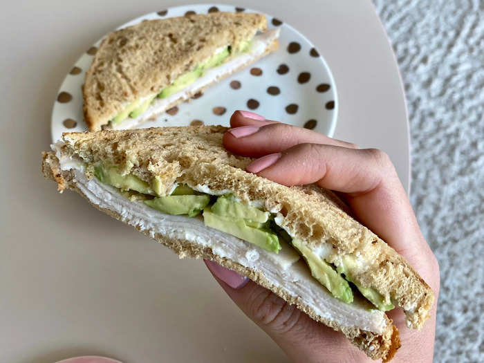 4. Chicken, avocado, and cream cheese sandwich