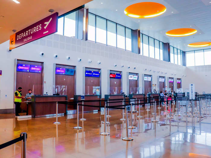 All of the major airlines serving Tijuana had check-in counters in the terminal.