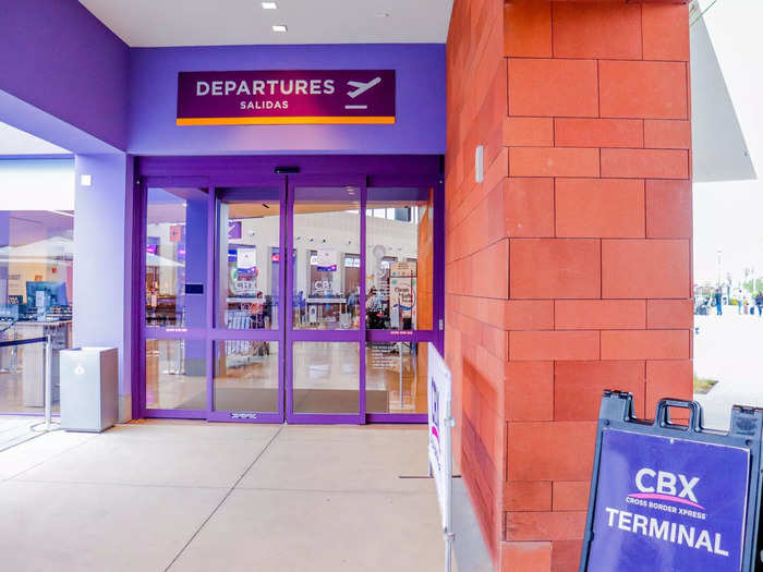 The other side of the terminal is the departure hall. Interestingly enough, CBX branding entirely replaces the Tijuana International Airport name.