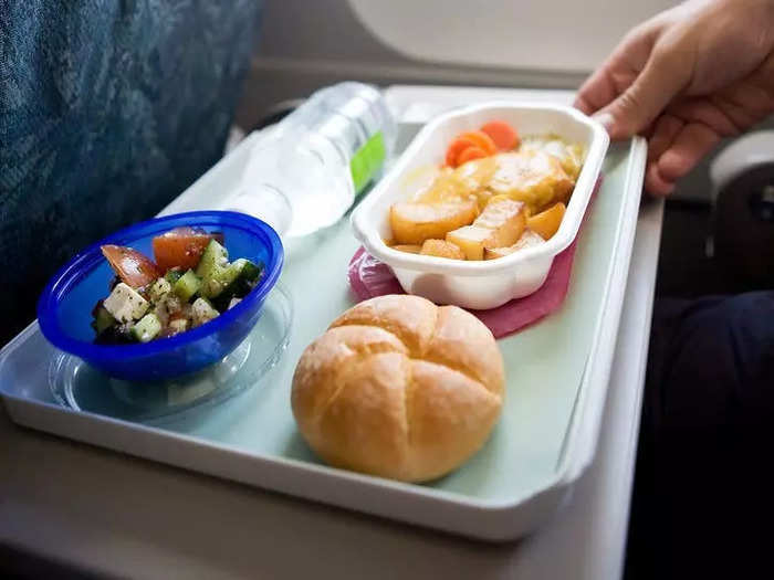 Receiving an inflight meal on long-haul flights is the standard on most international carriers. Passengers can expect anything from a chicken or steak dish to eggs or pasta.
