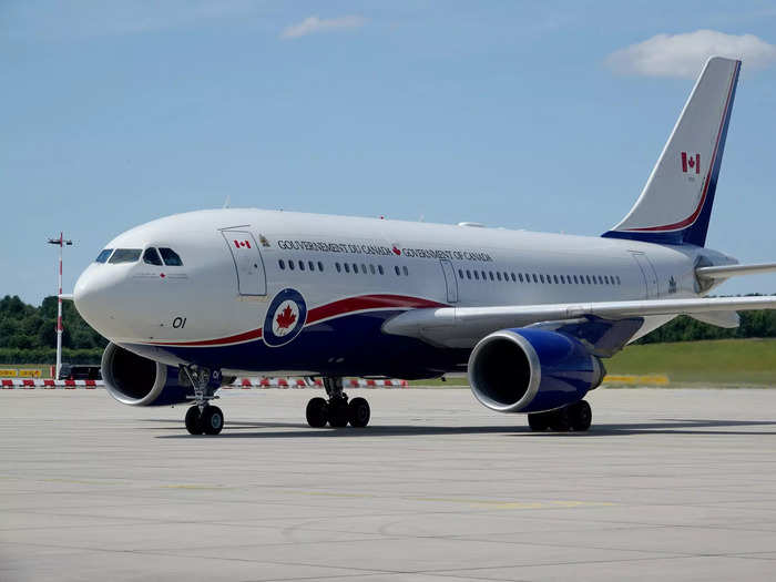 Canadian Prime Minister Justin Trudeau arrived on "Can Force One," a Canadian Royal Air Force CC-150 Polaris aircraft that