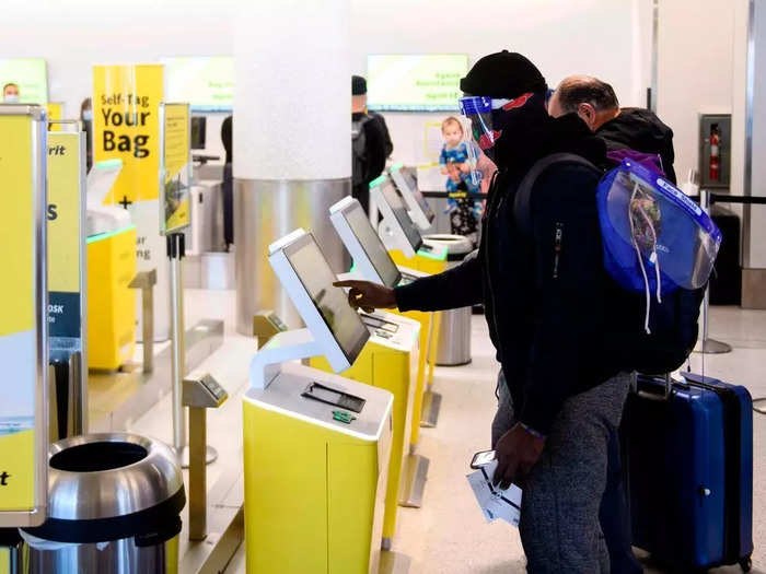 Checking in online or at the self-serve kiosks at the airport is also imperative for saving money. Spirit charges customers who check-in at the ticket counter $10 per boarding pass, so avoid this by using the airline