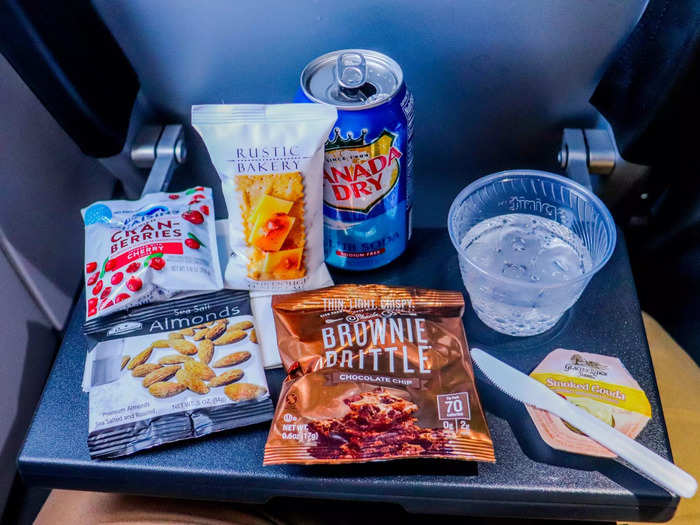 Low-cost carriers are no-frills, meaning they offer nothing onboard, not even water in most cases, so customers should plan on bringing their own drinks and snacks. Buying onboard will cost anywhere from $3-$35 depending on the package.